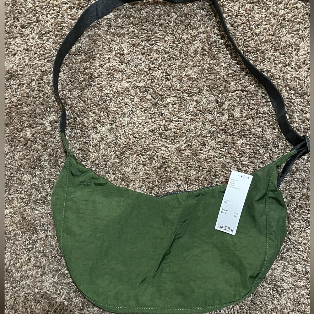 Baggy Medium Crescent Bag - Olive green